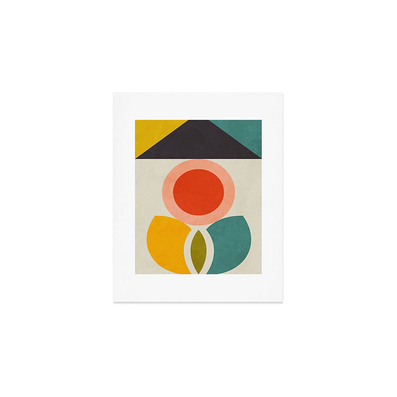 mid century bauhaus geometry large 2 Art Print Gallery Image 1