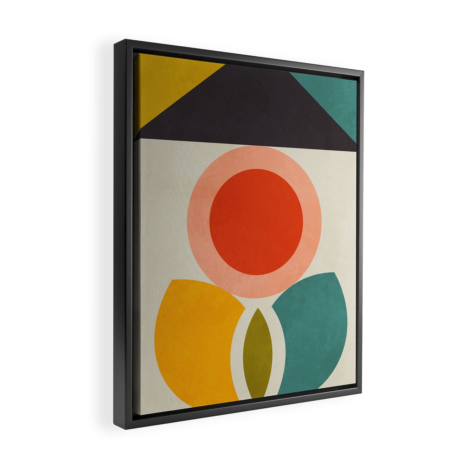 mid century bauhaus geometry large 2 Framed Canvas Print Gallery Image 2