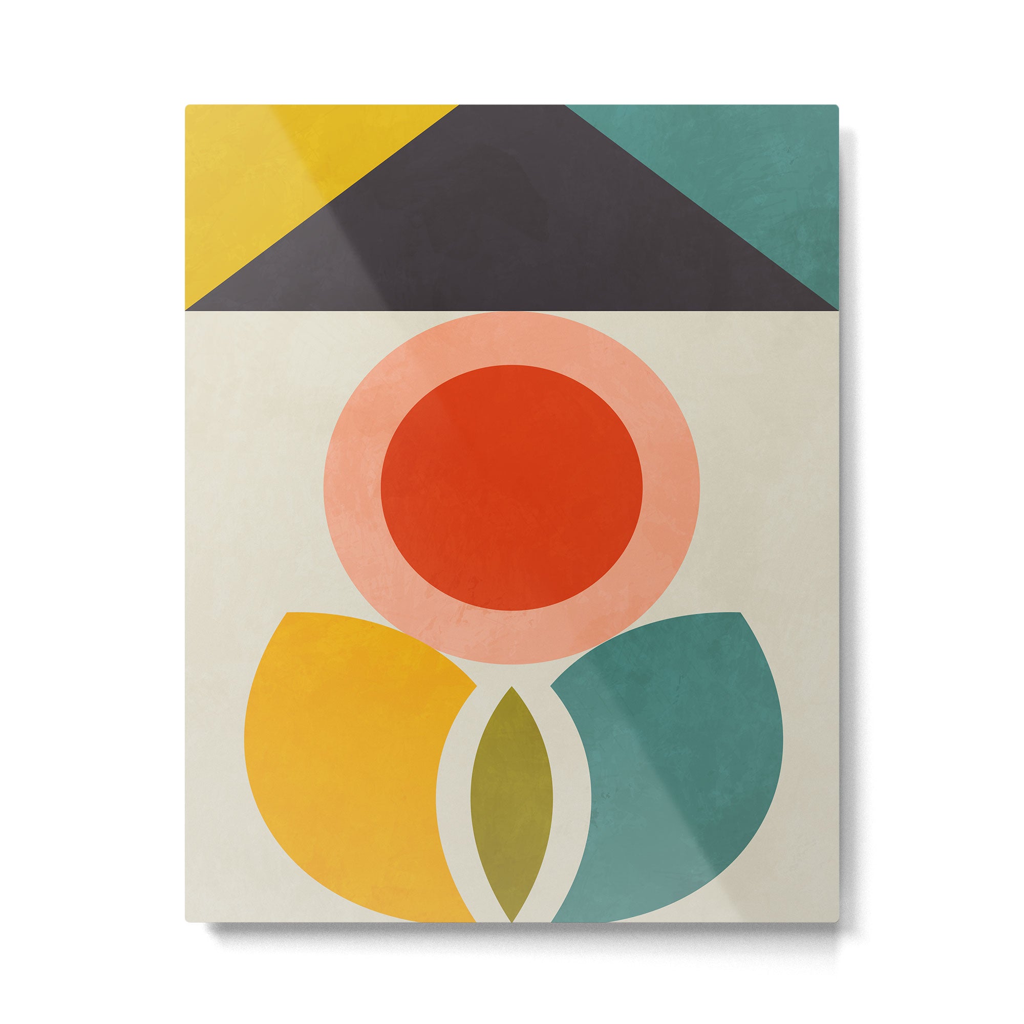 mid century bauhaus geometry large 2 Metal Print Gallery Image 4