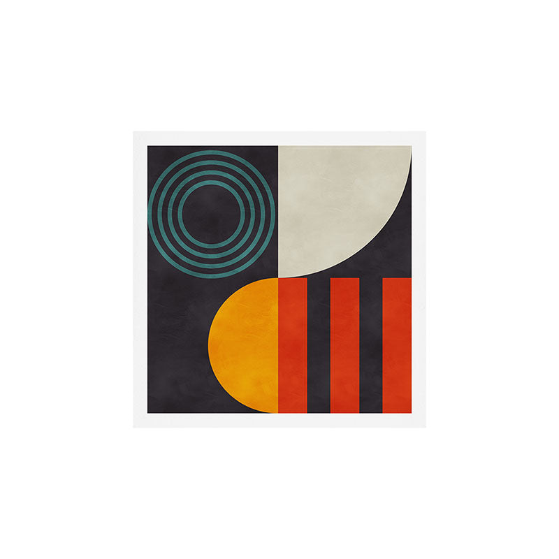 mid century bauhaus geometry square 2 Art Print Gallery Image 1