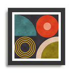 mid century bauhaus geometry square 3 Framed Art Print Gallery Image 1