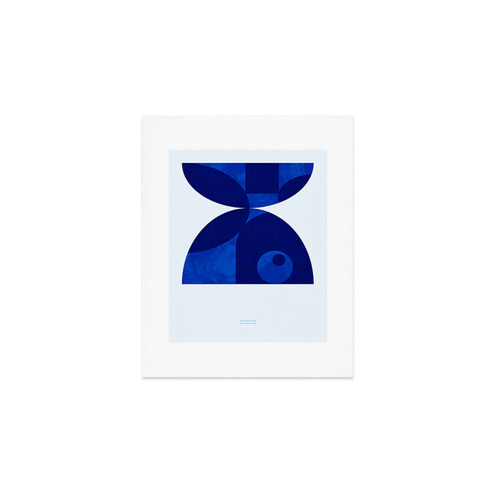 mid century blue Art Print Gallery Image 1