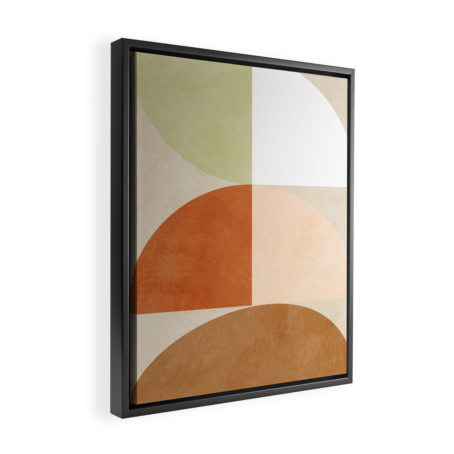 mid century boho shape minimal Framed Canvas Print Gallery Image 2