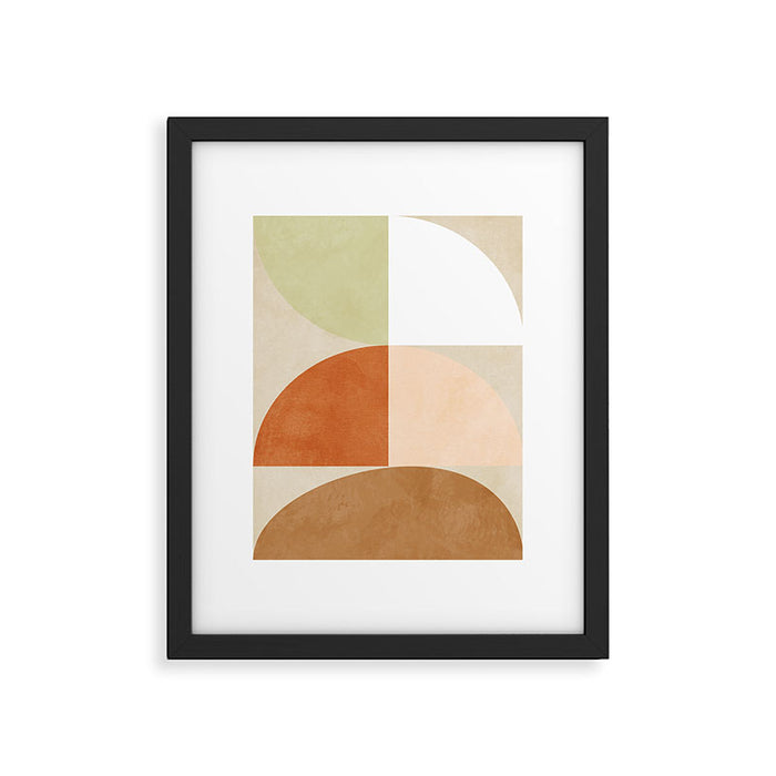 mid century boho shape minimal Framed Art Print Gallery Image 1