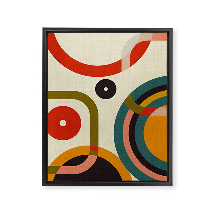 mid century cirque Framed Canvas Print Gallery Image 1