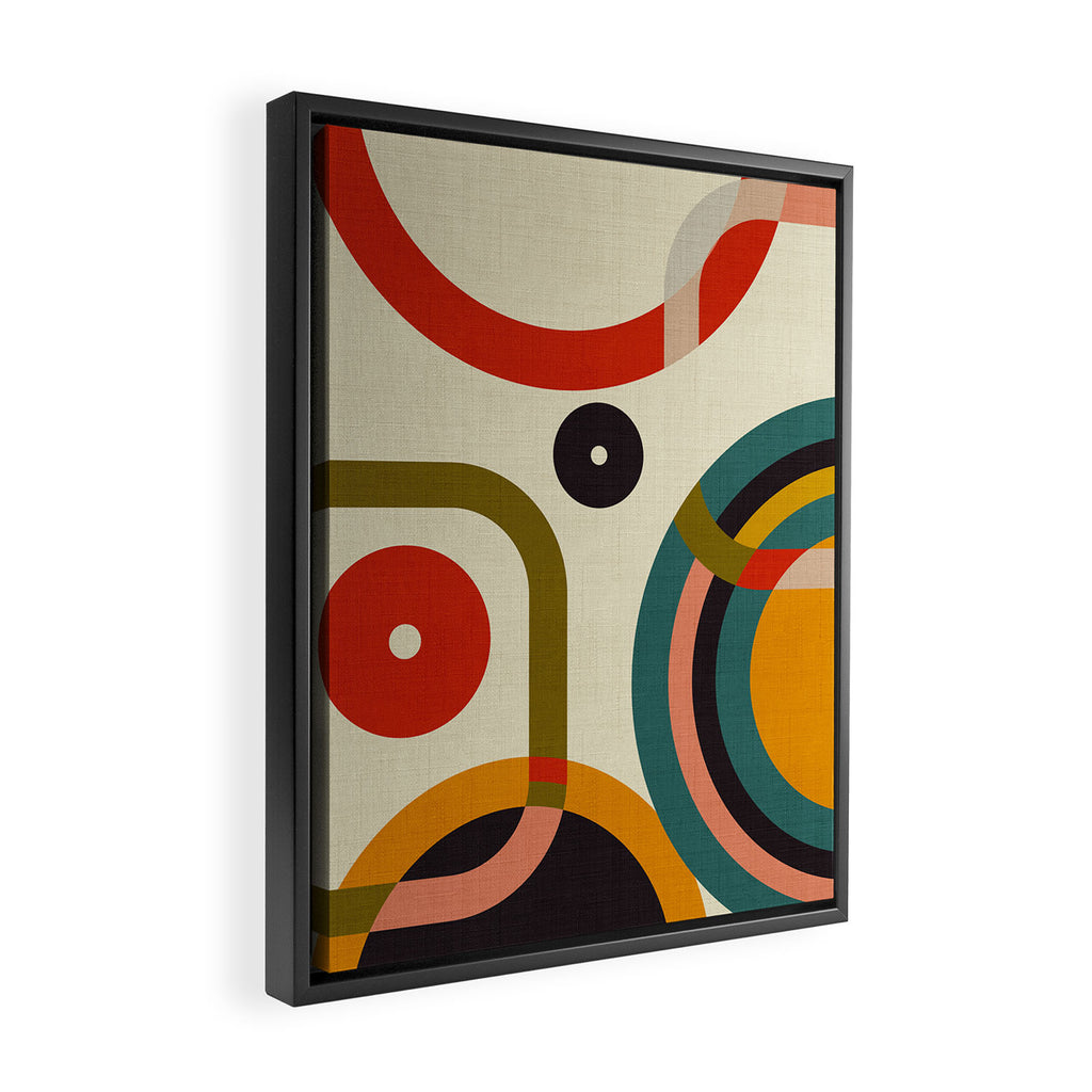 mid century cirque Framed Canvas Print Gallery Image 2