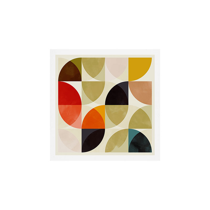 mid century color geometry shapes Art Print Gallery Image 1