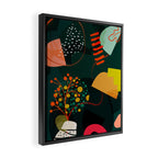 mid century garden shapes Framed Canvas Print Gallery Image 2