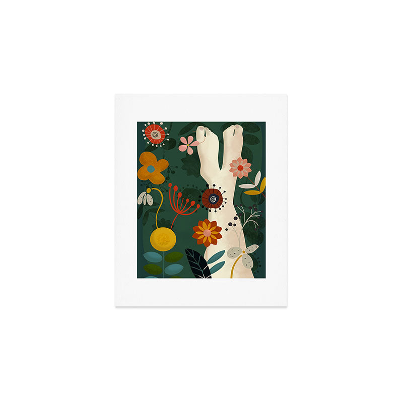 mid century garden summer relax Art Print Gallery Image 1