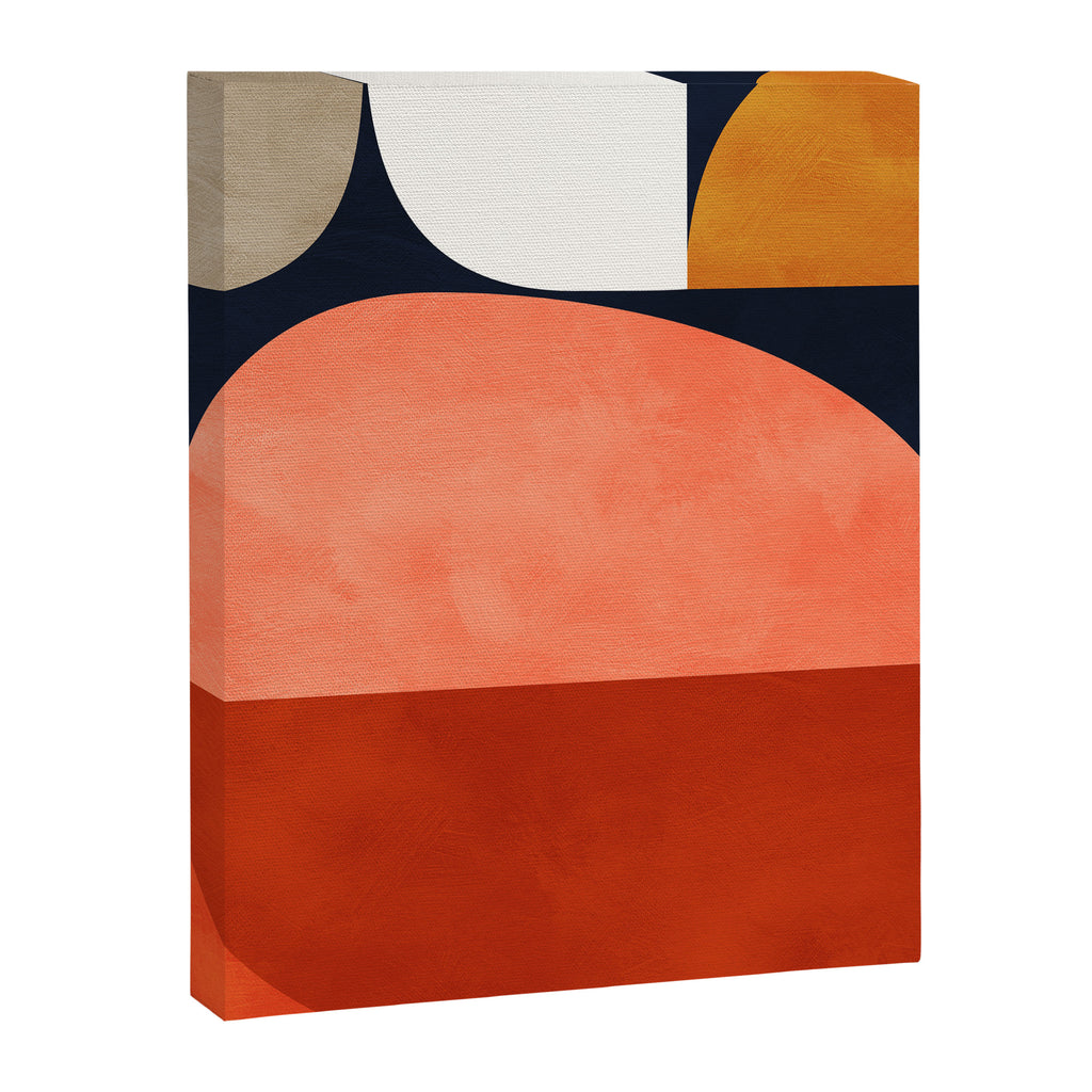 mid century geoemtric abstract autumn 3 Canvas Print Gallery Image 6