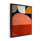 mid century geoemtric abstract autumn 3 Framed Canvas Print Gallery Image 2
