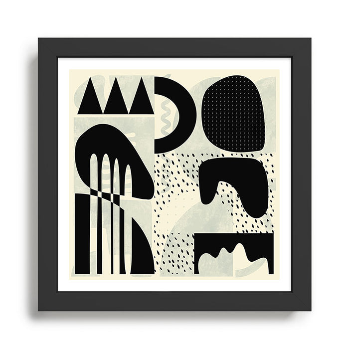 mid century geometric abstract Framed Art Print Gallery Image 1