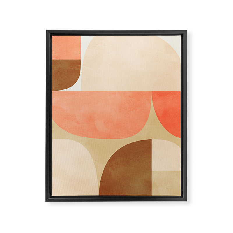 mid century geometric abstract 6 Framed Canvas Print Gallery Image 6