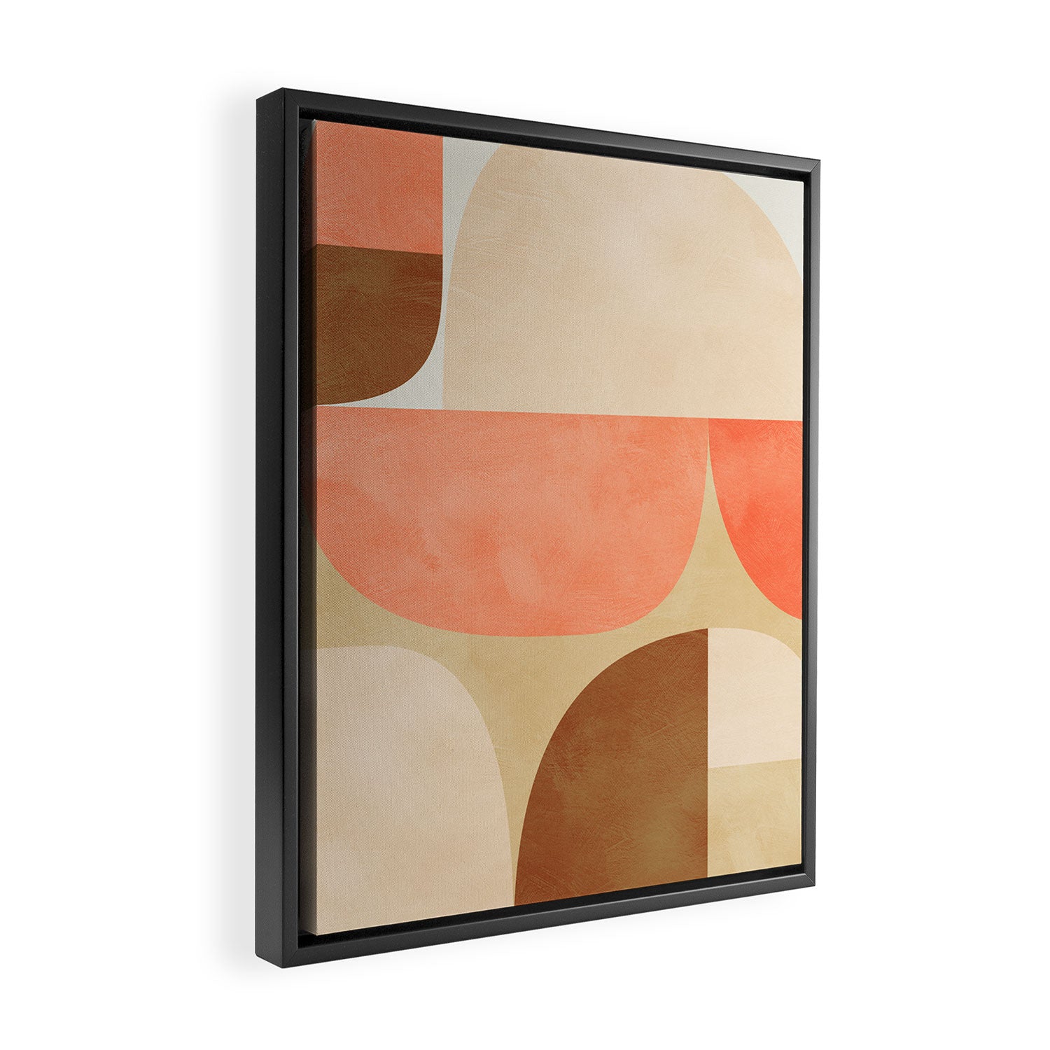 mid century geometric abstract 6 Framed Canvas Print Gallery Image 2