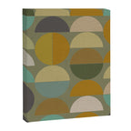 mid century geometric abstract green Canvas Print Gallery Image 8