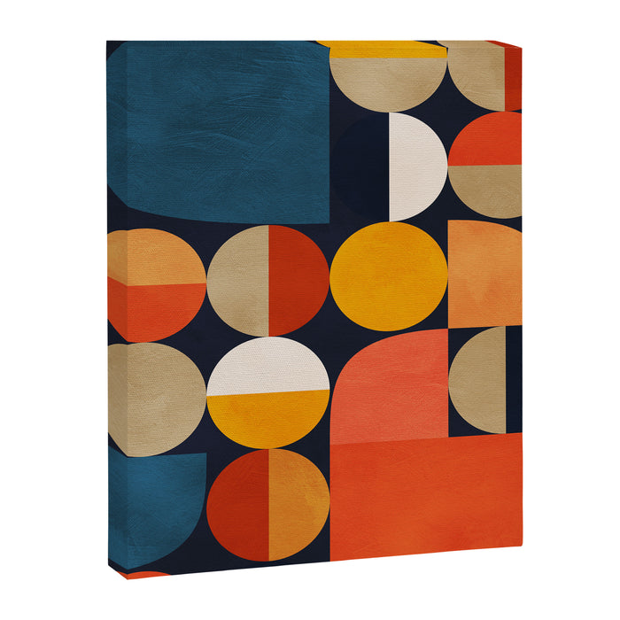 mid century geometric abstract Canvas Print Gallery Image 1
