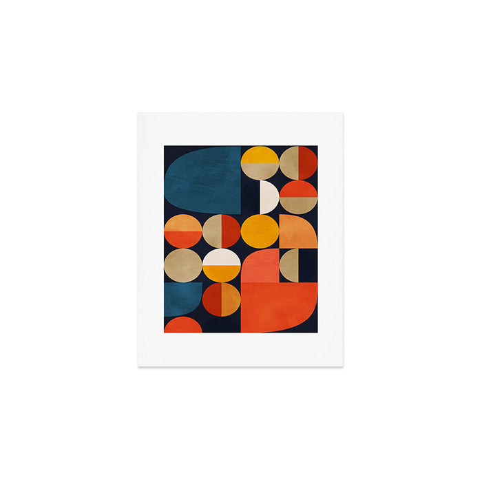 mid century geometric abstract Art Print Gallery Image 1