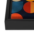 mid century geometric abstract Framed Canvas Print Gallery Image 3