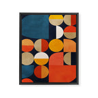 mid century geometric abstract Framed Canvas Print Gallery Image 6