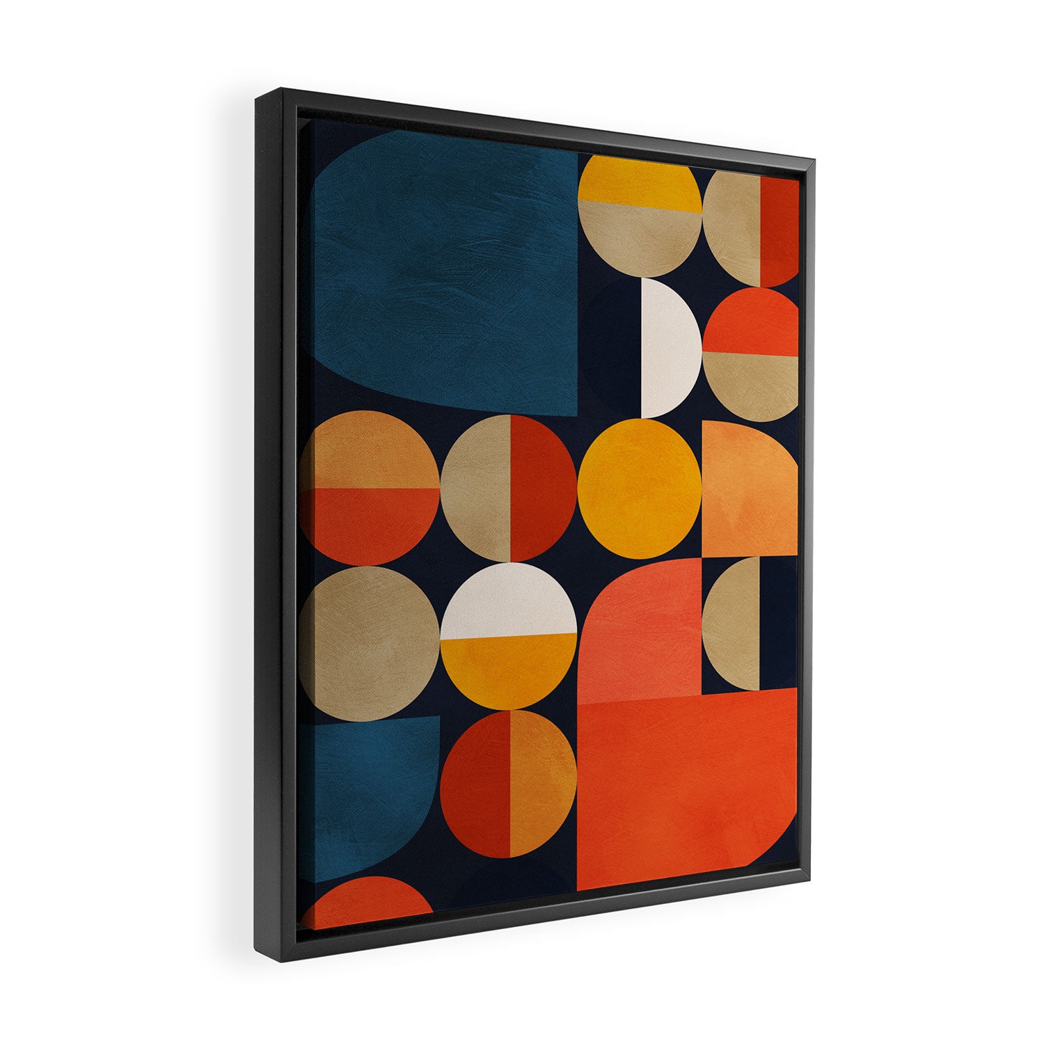 mid century geometric abstract Framed Canvas Print Gallery Image 2