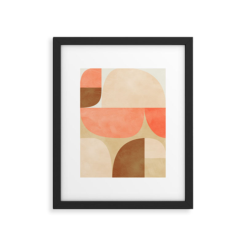 mid century geometric abstract 6 Framed Art Print Gallery Image 5