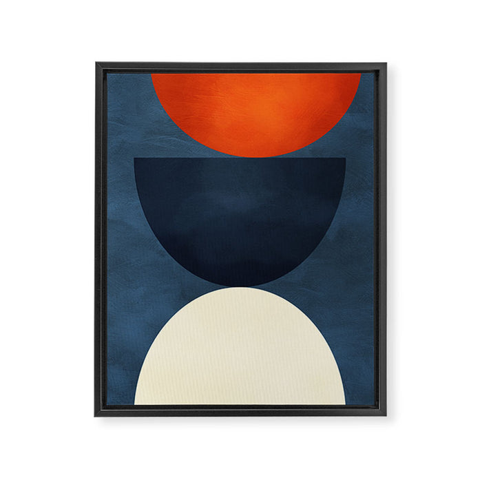 mid century geometric autumn 4 Framed Canvas Print Gallery Image 1