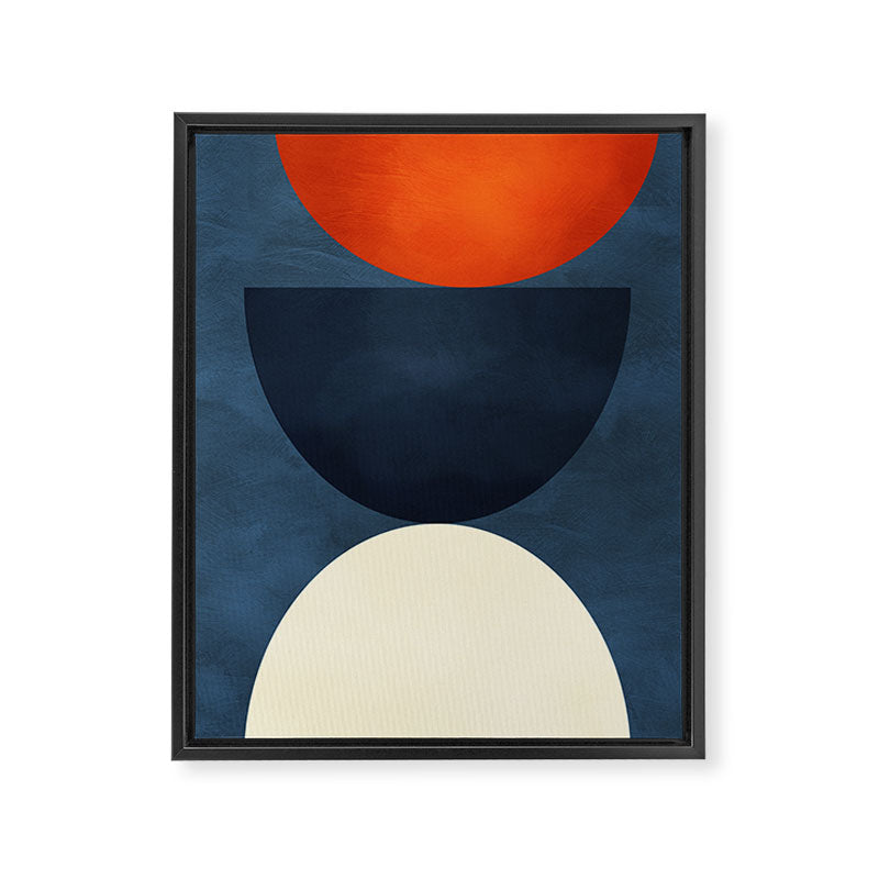 mid century geometric autumn 4 Framed Canvas Print Gallery Image 6