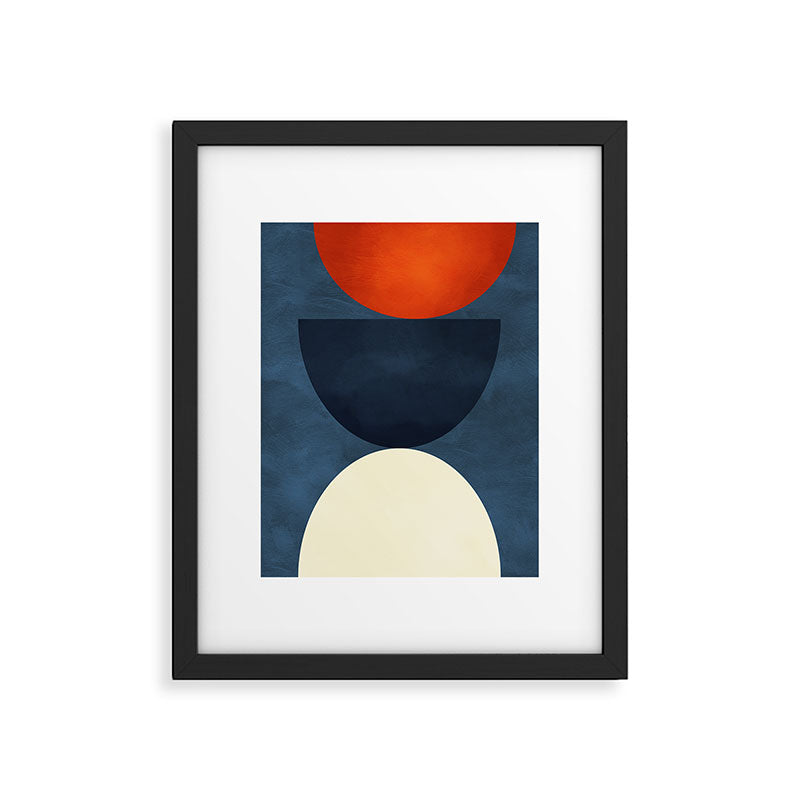 mid century geometric autumn 4 Framed Art Print Gallery Image 5