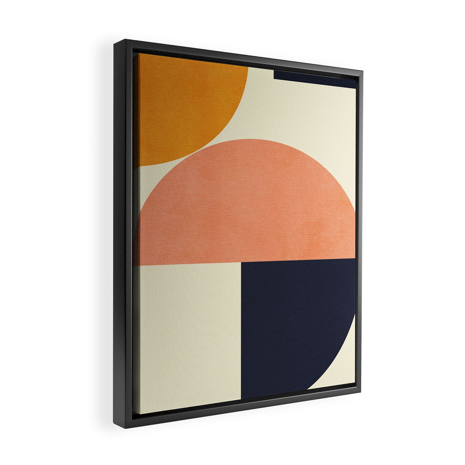 mid century geometric Framed Canvas Print Gallery Image 2