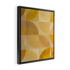 mid century geometric gold shapes Framed Canvas Print Gallery Image 2