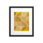 mid century geometric gold shapes Framed Art Print Gallery Image 6