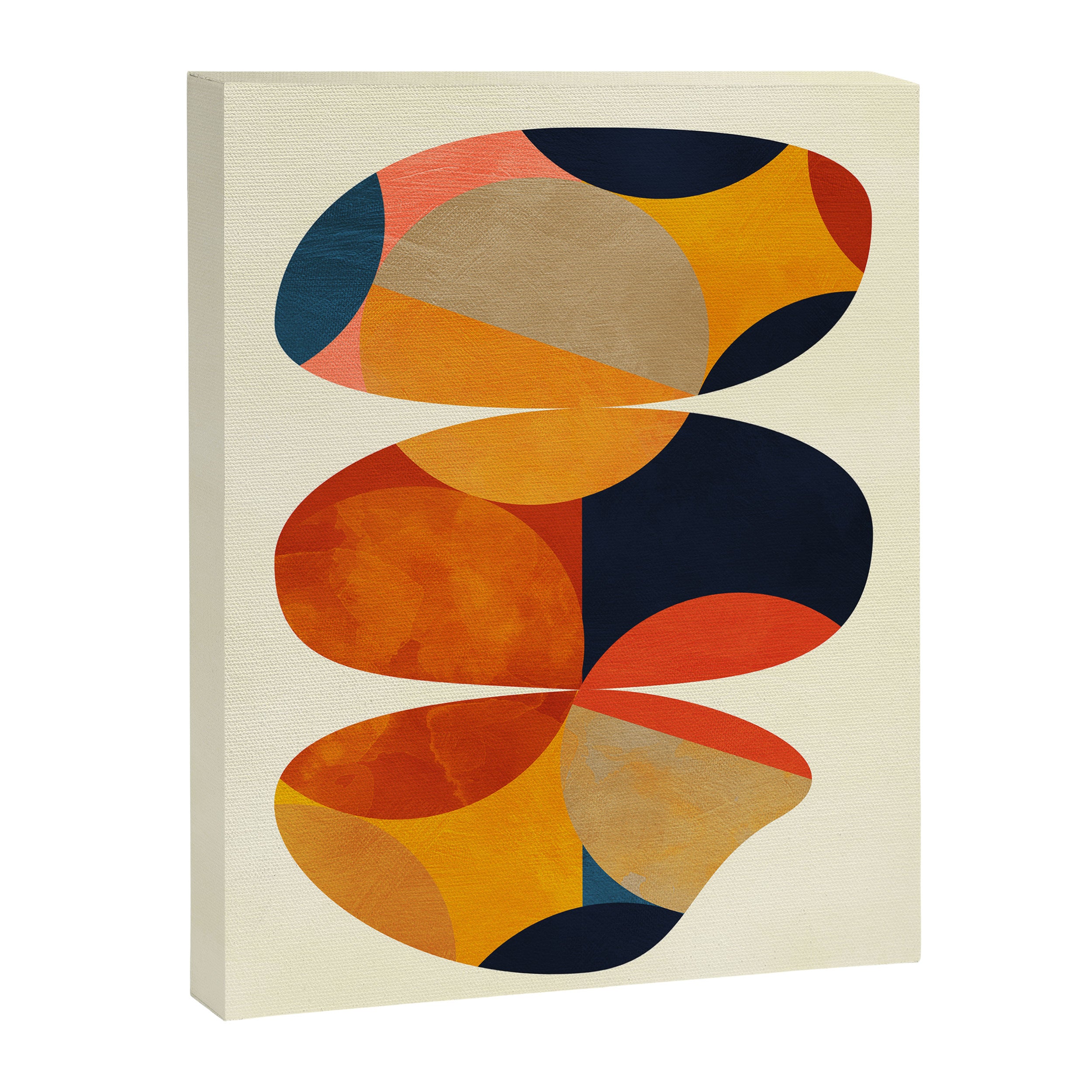 mid century geometric shapes autumn Canvas Print Gallery Image 6
