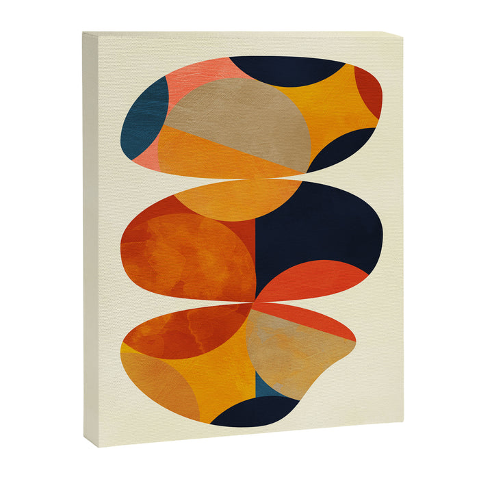 mid century geometric shapes autumn Canvas Print Gallery Image 1