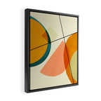 mid century geometric shapes painted abstract III Framed Canvas Print Gallery Image 2