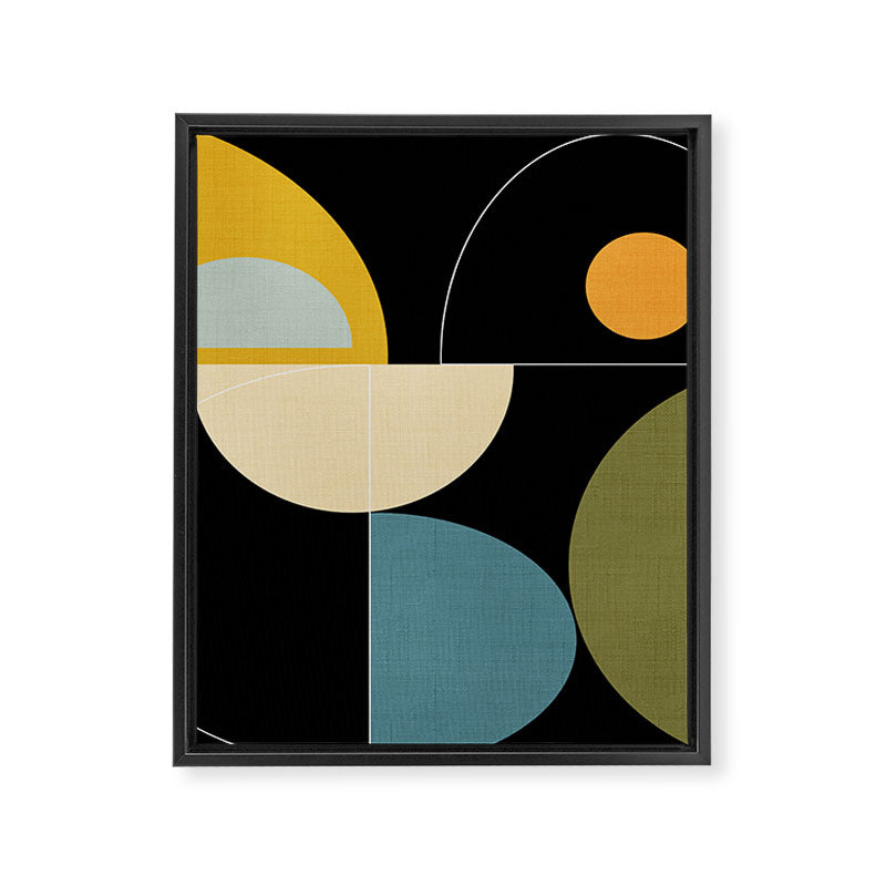 mid century geometric winter 2 Framed Canvas Print Gallery Image 8