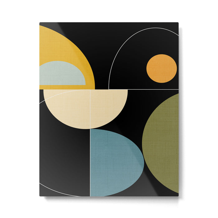 mid century geometric winter 2 Metal Print Gallery Image 1