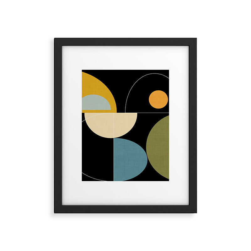 mid century geometric winter 2 Framed Art Print Gallery Image 6