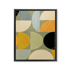 mid century geometric winter 4 Framed Canvas Print Gallery Image 8