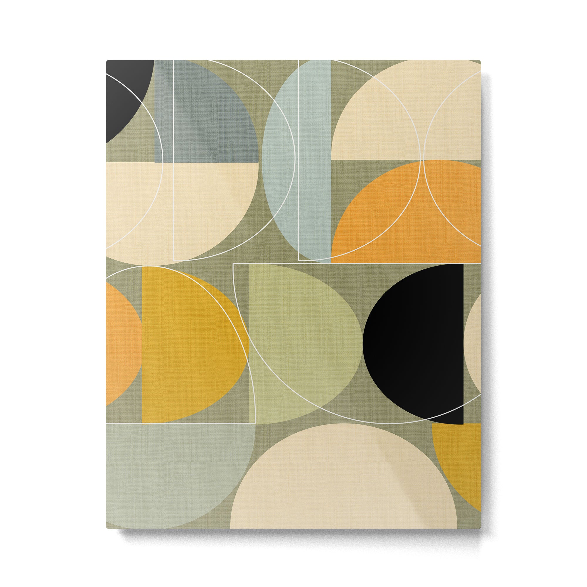 mid century geometric winter 4 Metal Print Gallery Image 6