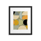 mid century geometric winter 4 Framed Art Print Gallery Image 6