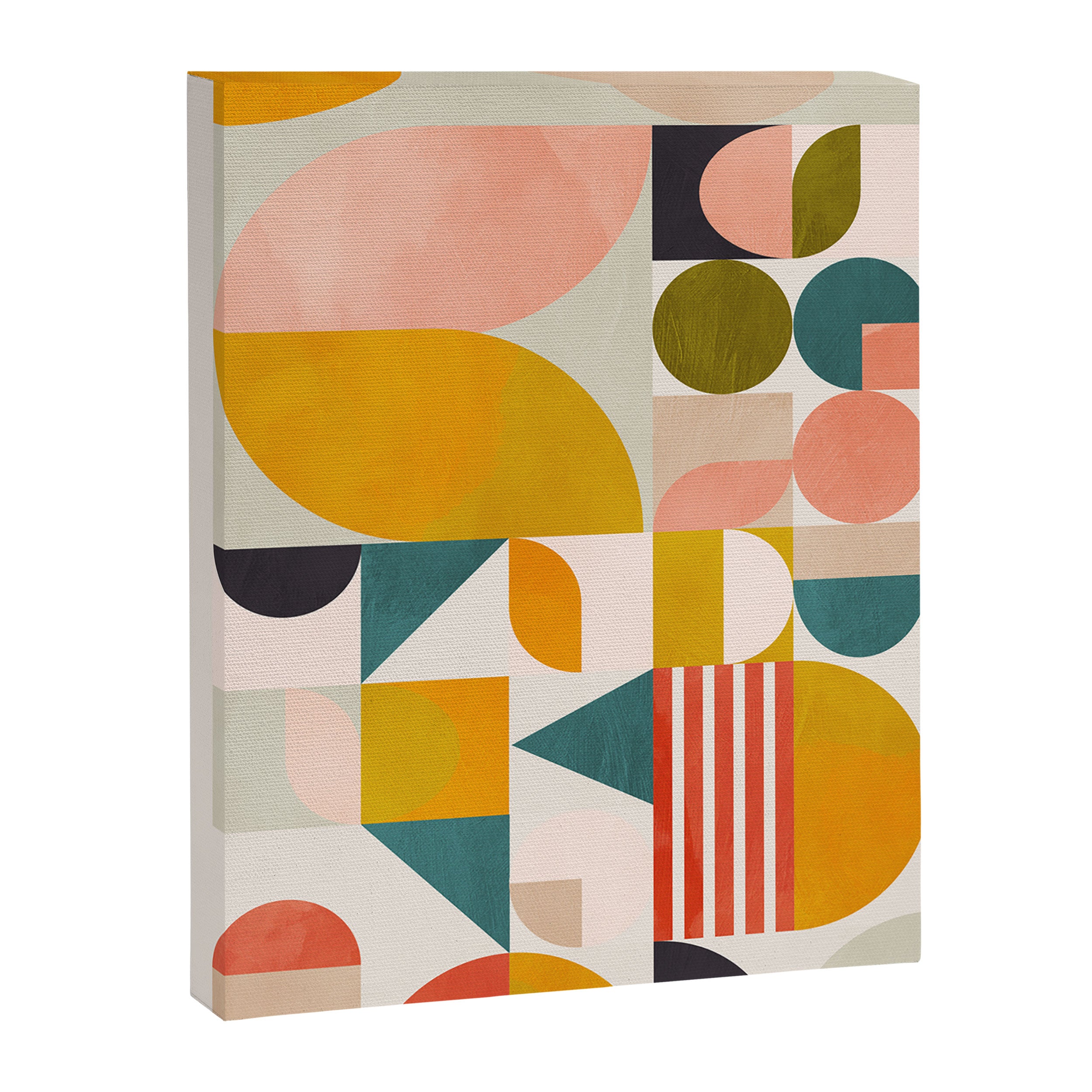 mid century geometry abstract shapes bauhaus Canvas Print Gallery Image 6