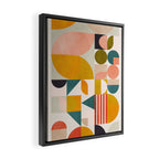 mid century geometry abstract shapes bauhaus Framed Canvas Print Gallery Image 2