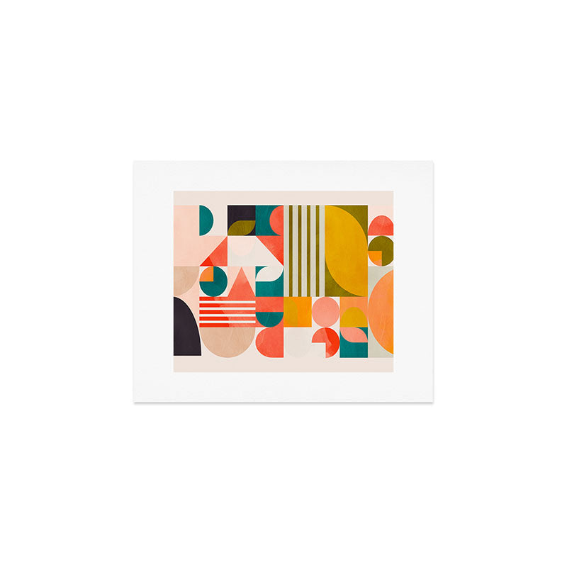 mid century geometry abstract shapes bauhaus 2 Art Print Gallery Image 1