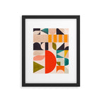mid century geometry abstract shapes bauhaus 3 Framed Art Print Gallery Image 4