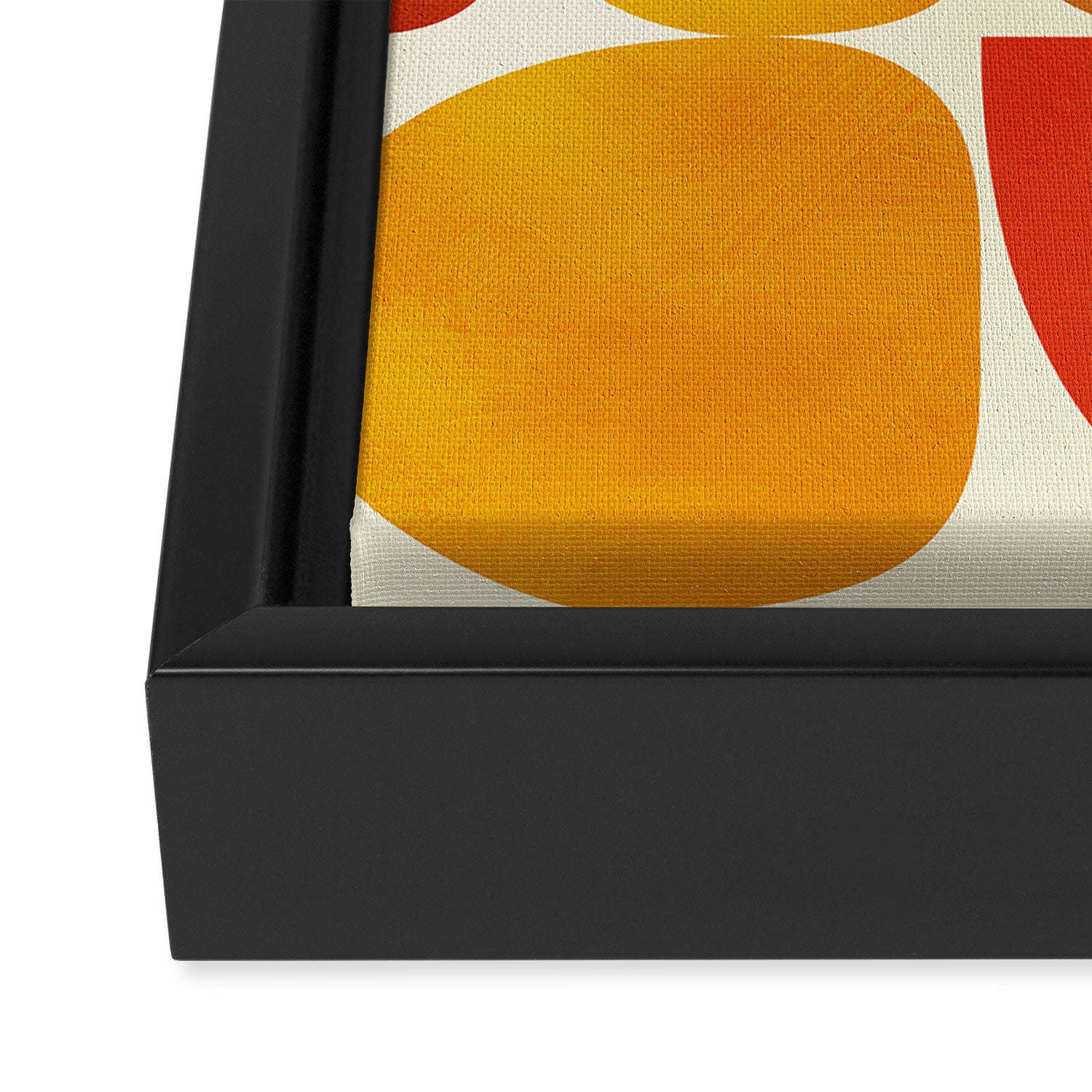 mid century geometry abstract 5 Framed Canvas Print Gallery Image 3