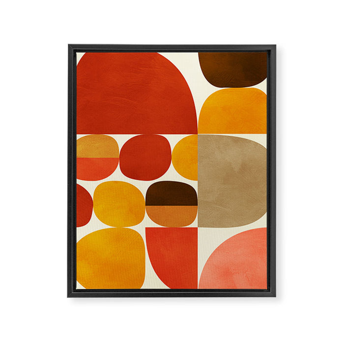 mid century geometry abstract 5 Framed Canvas Print Gallery Image 1