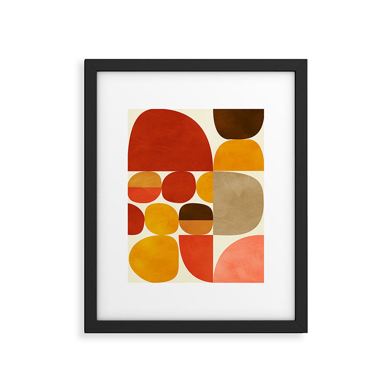 mid century geometry abstract 5 Framed Art Print Gallery Image 5