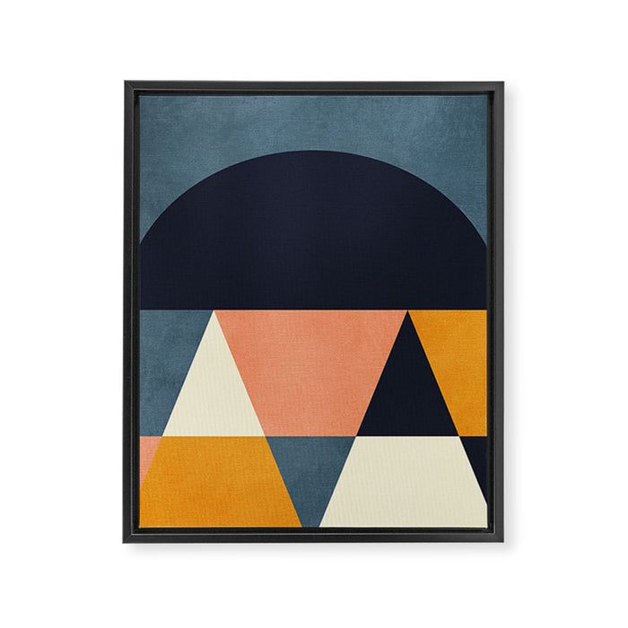 mid century geometry Framed Canvas Print Gallery Image 1