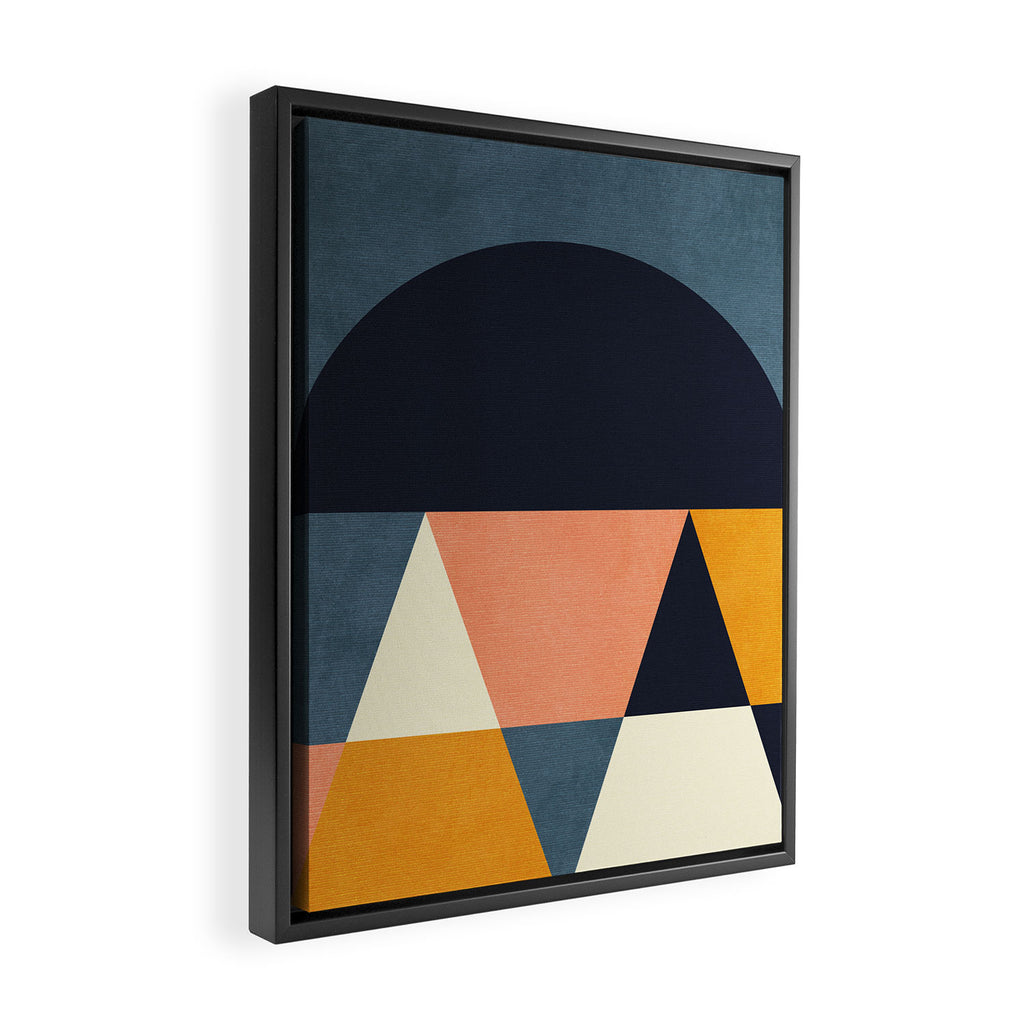 mid century geometry Framed Canvas Print Gallery Image 2