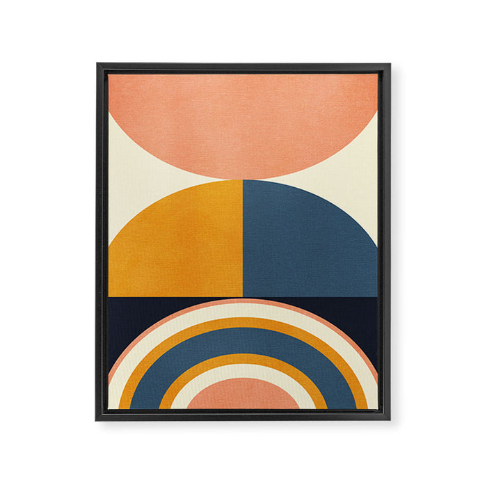 mid century geometry II Framed Canvas Print Gallery Image 1